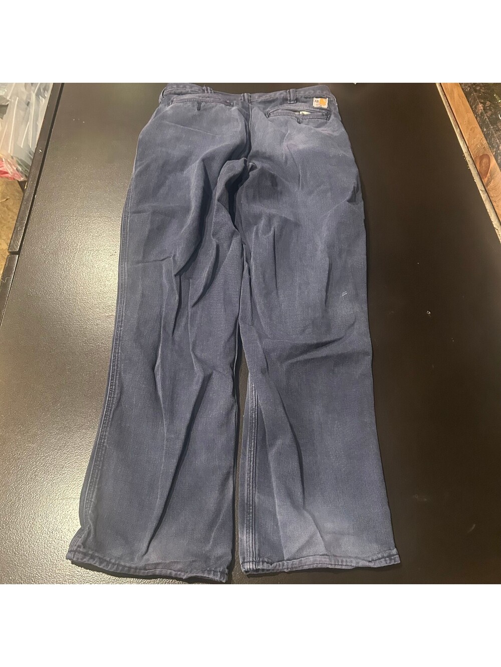 Vintage y2k Carhartt FR Navy Work Pants 32x32 Flame Resistant